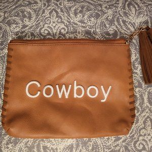 Cowboy wristlet  gold hardware